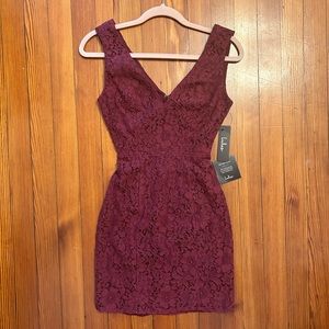 Lulu’s Burgundy lace dress
